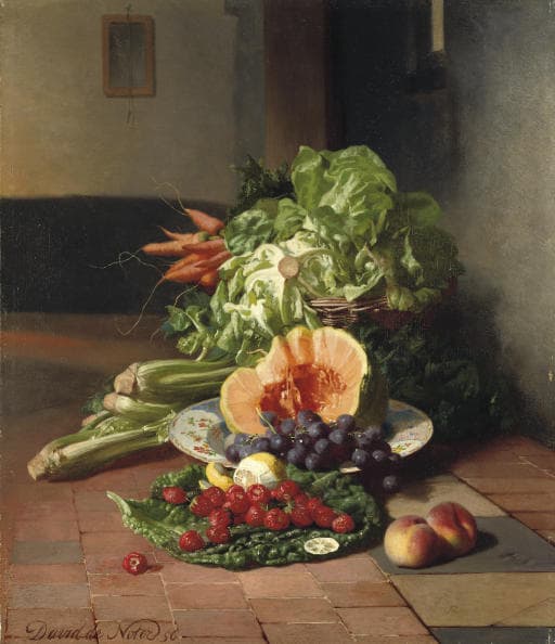 David Emile Joseph de Noter – Martwa natura kuchenna - olej,   30.5 x 26 cm